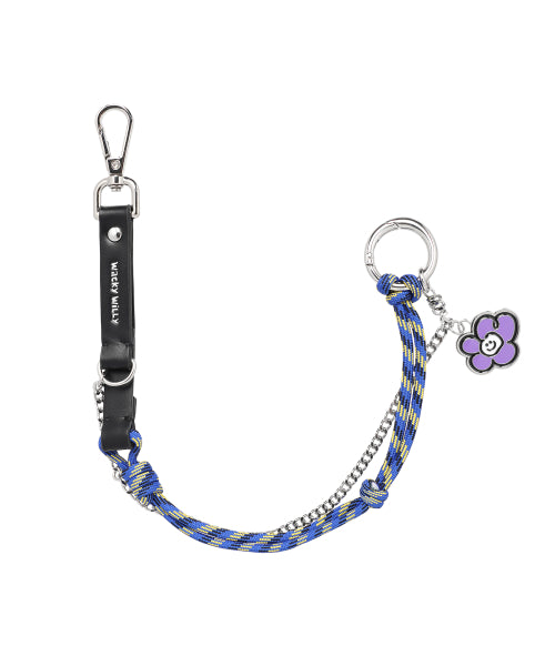 Lily Strap Keyring Blue