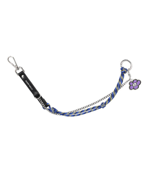 Lily Strap Keyring Blue