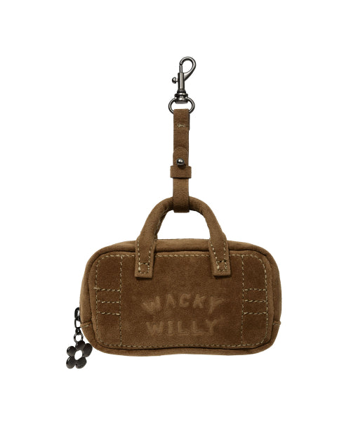 Mini Bag Keyring Brown