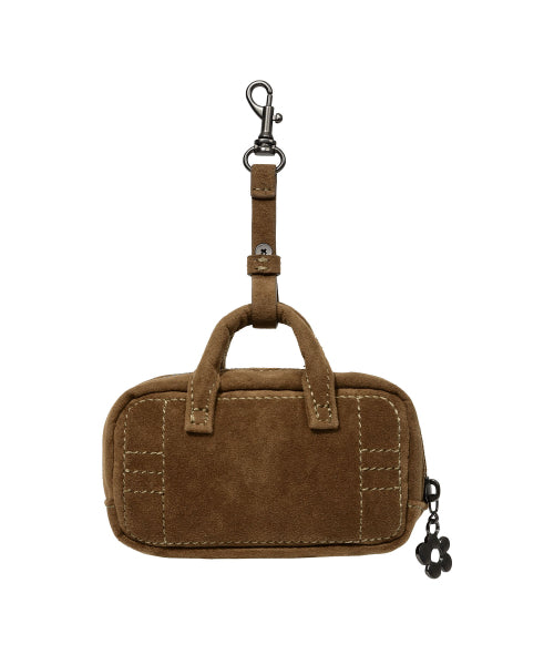 Mini Bag Keyring Brown