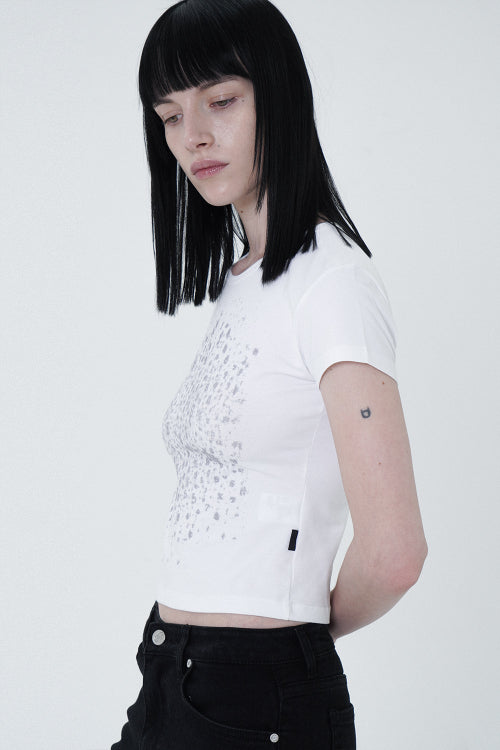 DASH CROP SHORT SLEEVE WHITE
