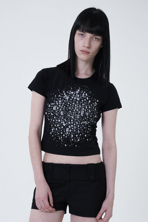DASH CROP SHORT SLEEVE BLACK