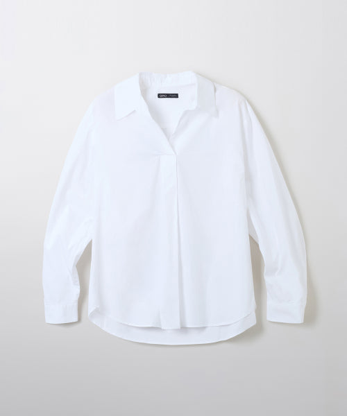 [High-Density Cotton] Half Open Shirt (Bio-Washing)_SPYWF49W12