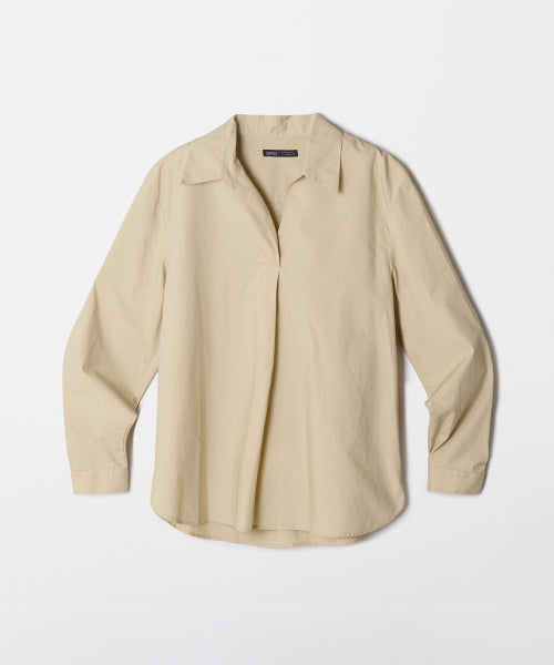 [High-Density Cotton] Half Open Shirt (Bio-Washing)_SPYWF49W12