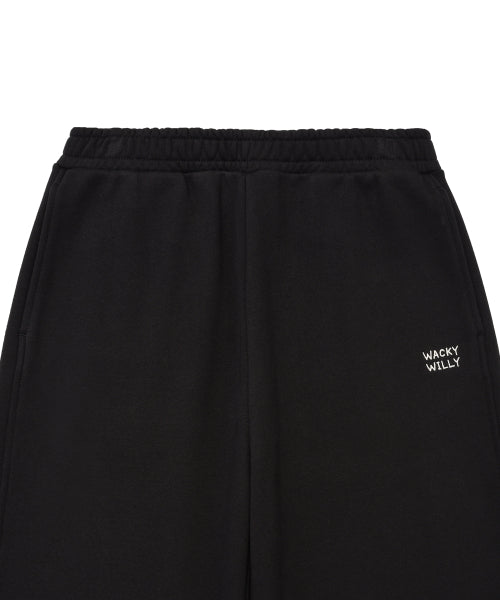 Women's Semi-Wide Sweatpants Black