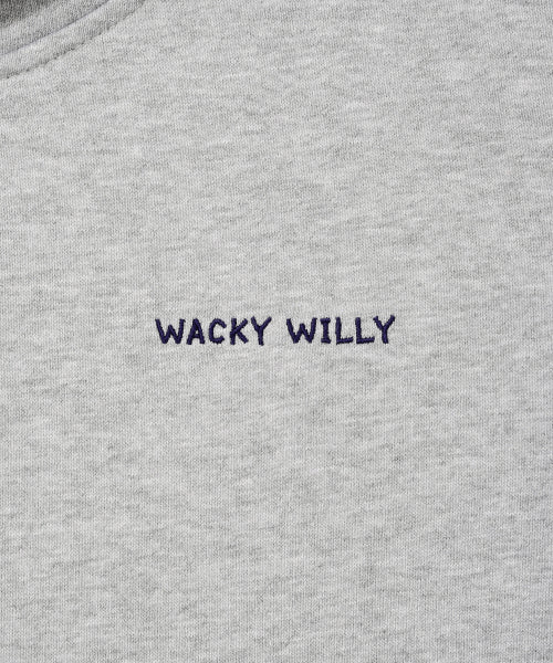 Women's typo logo cropped hoodie gray