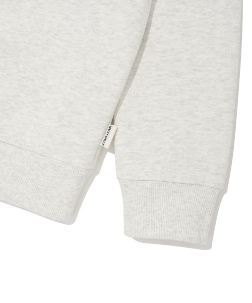 Women's Lily Cropped Collar Half Zip-Up Oatmeal