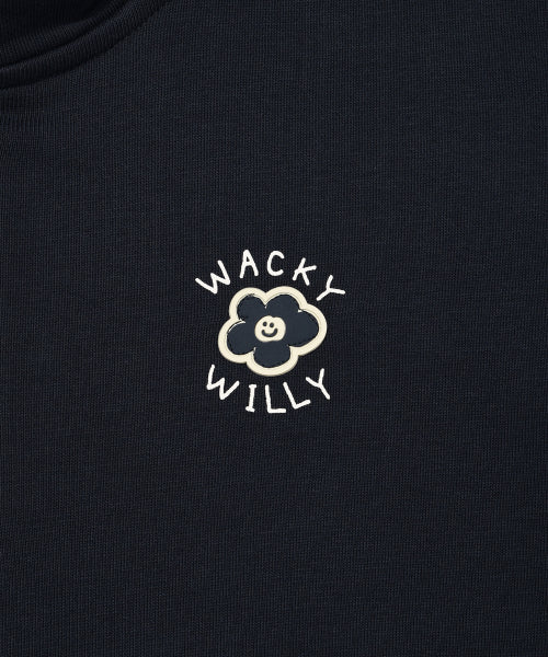 Women's Lily Cropped Collar Half Zip-Up Navy