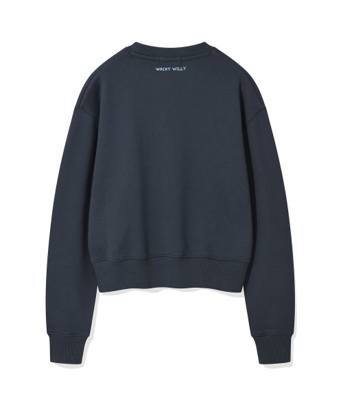 [25FW] Women's Lily and Penn Cropped Sweatshirt Navy