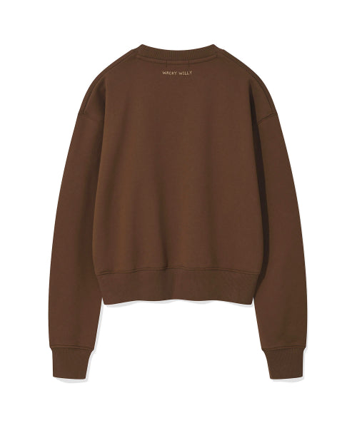 [25FW] Women's Lily and Penn Cropped Sweatshirt Brown