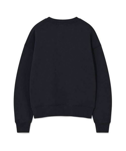 [25FW] Women's Big Lily Graphic Sweatshirt Navy