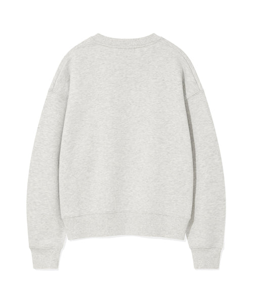 [25FW] Women's Big Lily Graphic Sweatshirt Light Gray