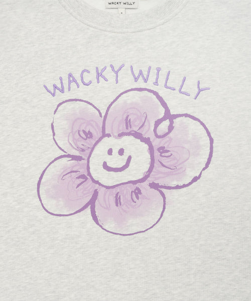 [25FW] Women's Big Lily Graphic Sweatshirt Light Gray