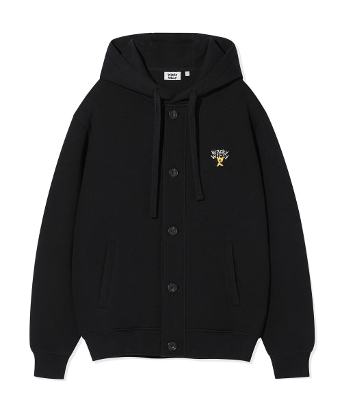 [25FW] Hooded button cardigan black