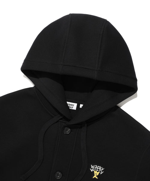 [25FW] Hooded button cardigan black