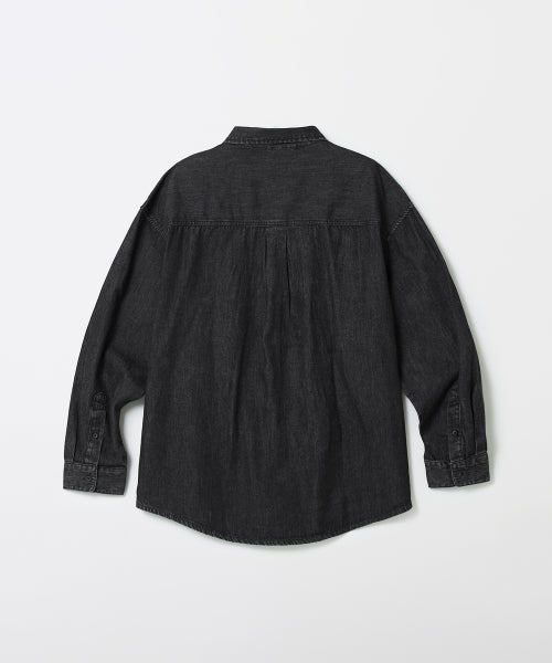 denim oversized fit shirt_SPYJF49C01