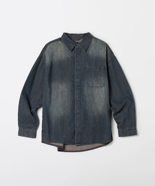 denim oversized fit shirt_SPYJF49C01