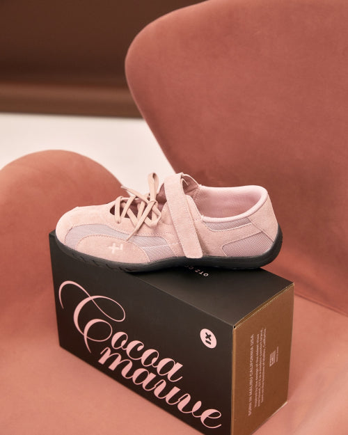 Romari Suede Lace-Up Sneakers Cocoa Mob Pink FLOTFA3W60