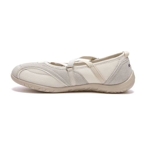 Romari Suede Bendable Flat Snickers Ivory FLOTFA3W57