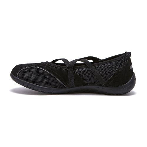 Romari Suede Bendable Flat Sneakers Black FLOTFA3W56