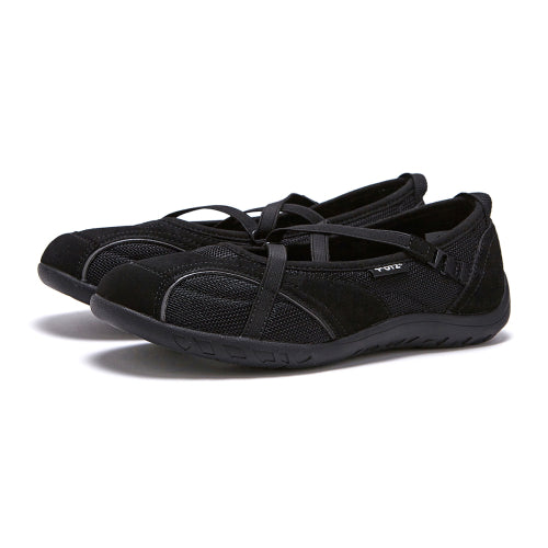 Romari Suede Bendable Flat Sneakers Black FLOTFA3W56