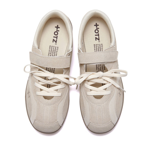 Romari Suede Lace-Up Sneakers Ivory FLOTFA3W42
