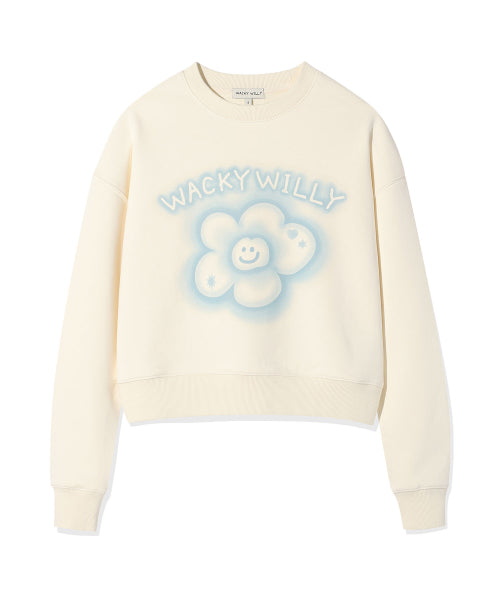 Women's Big Lily Graphic Crop Sweatshirt (3 colors)