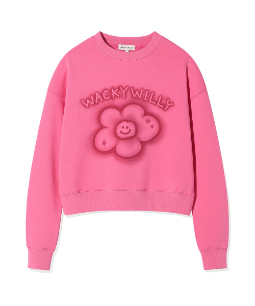 Women's Big Lily Graphic Crop Sweatshirt (3 colors)