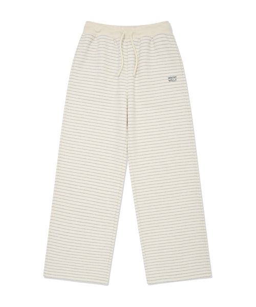 Women's Stripe Sweatpants Cream