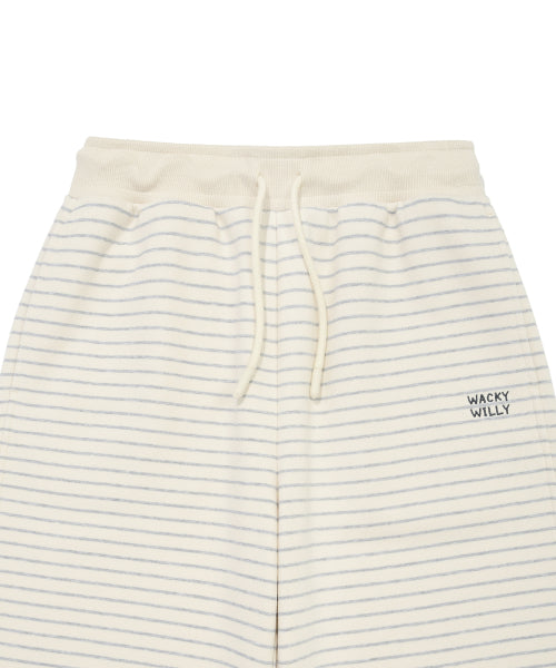 Women's Stripe Sweatpants Cream