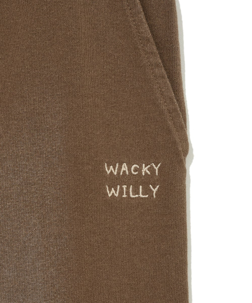 Women's jersey denim washed cargo pants brown