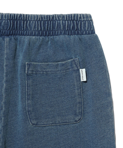 Women's jersey denim washed cargo pants blue