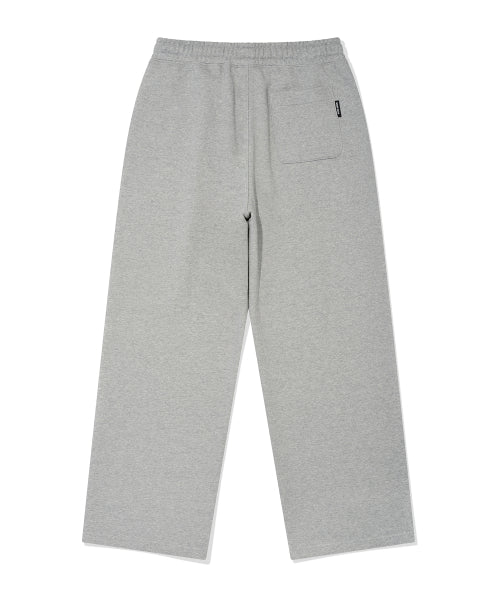 One-tuck wide sweat pants gray
