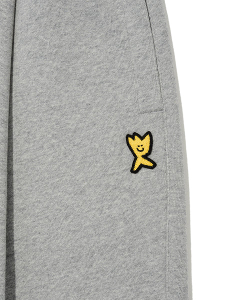 One-tuck wide sweat pants gray
