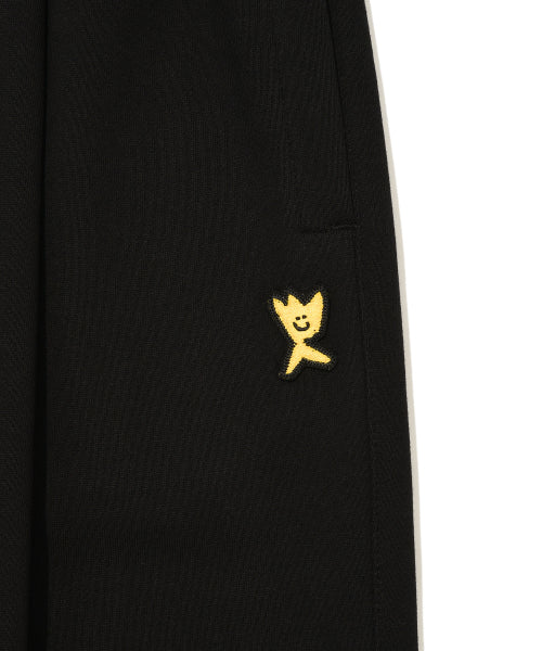 One-tuck wide sweat pants black