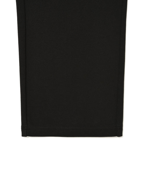 One-tuck wide sweat pants black