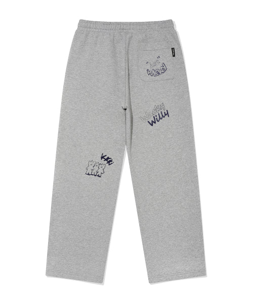 Graphic Sweat Pants Gray