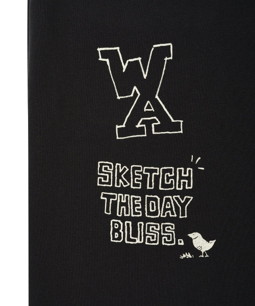 Graphic Sweat Pants Black