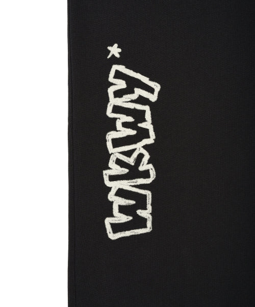 Graphic Sweat Pants Black