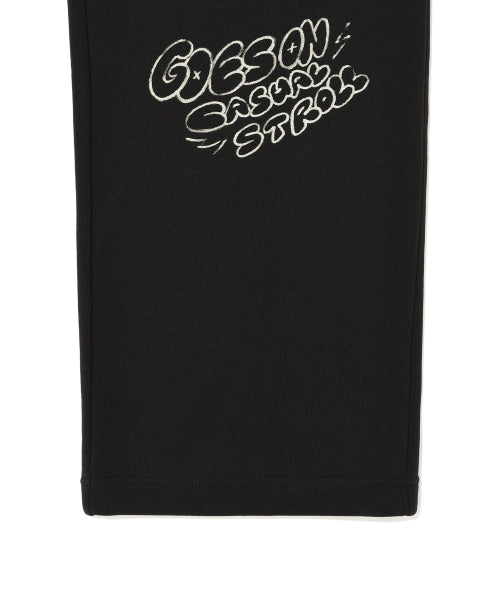 Graphic Sweat Pants Black
