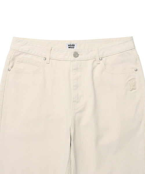 Basic denim pants Ecru
