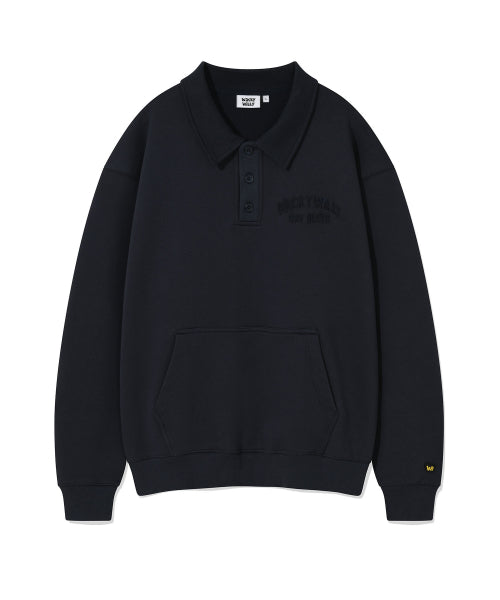 Graphic logo collar sweatshirt navy