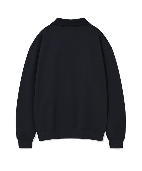 Graphic logo collar sweatshirt navy