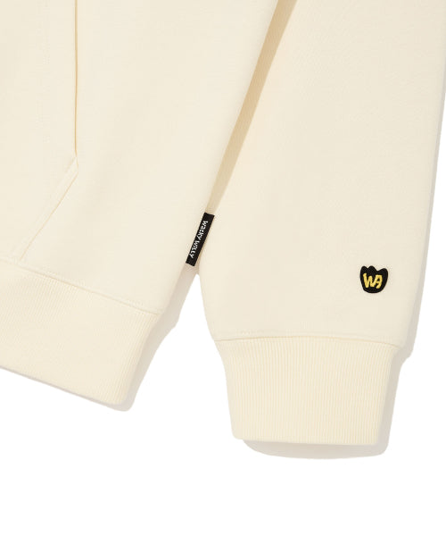 Graphic logo collar sweatshirt cream