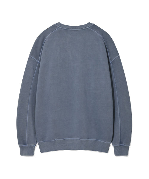 typo graphic pigment sweatshirt blue