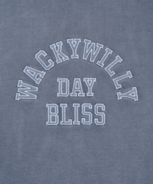 typo graphic pigment sweatshirt blue