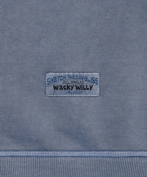 typo graphic pigment sweatshirt blue