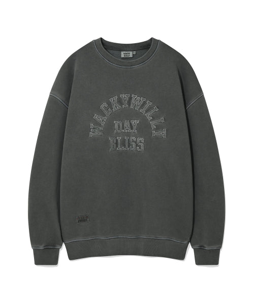 typo graphic pigment sweatshirt gray