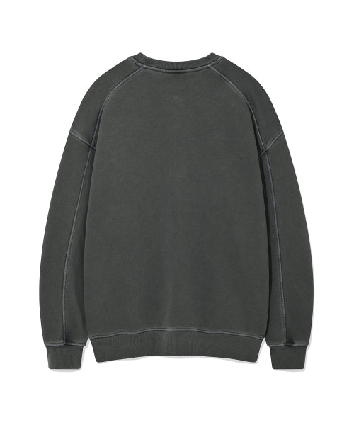 typo graphic pigment sweatshirt gray