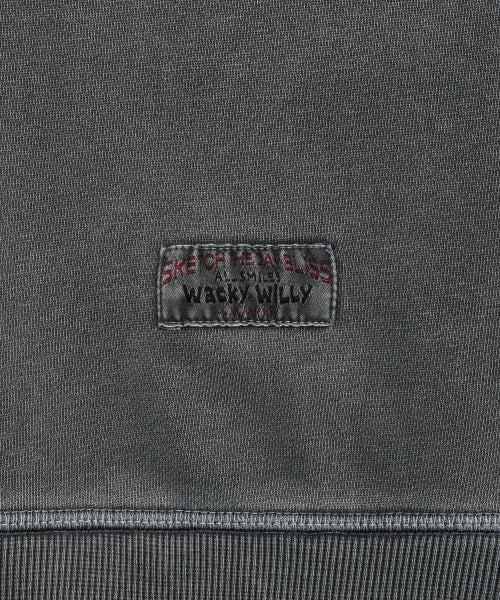 typo graphic pigment sweatshirt gray